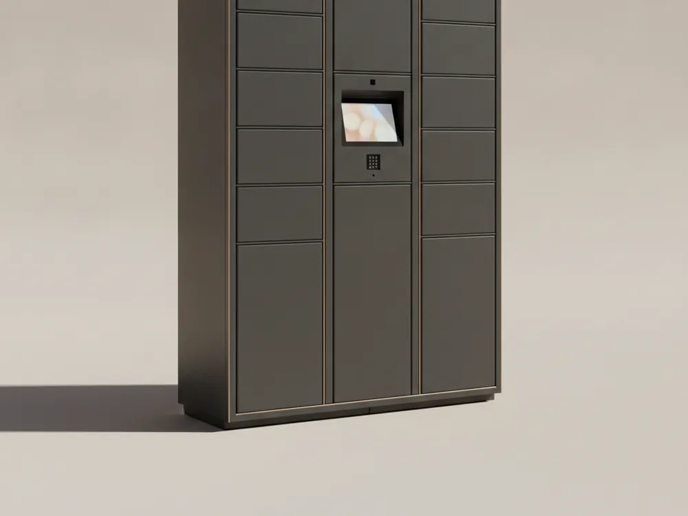 Vault P8: 8-door code-secured pickup locker.
